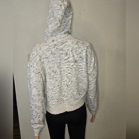 J Crew Womens Full Zip Hoodie Vintage Fleece Size Small Gray/beige - Picture 6 of 9